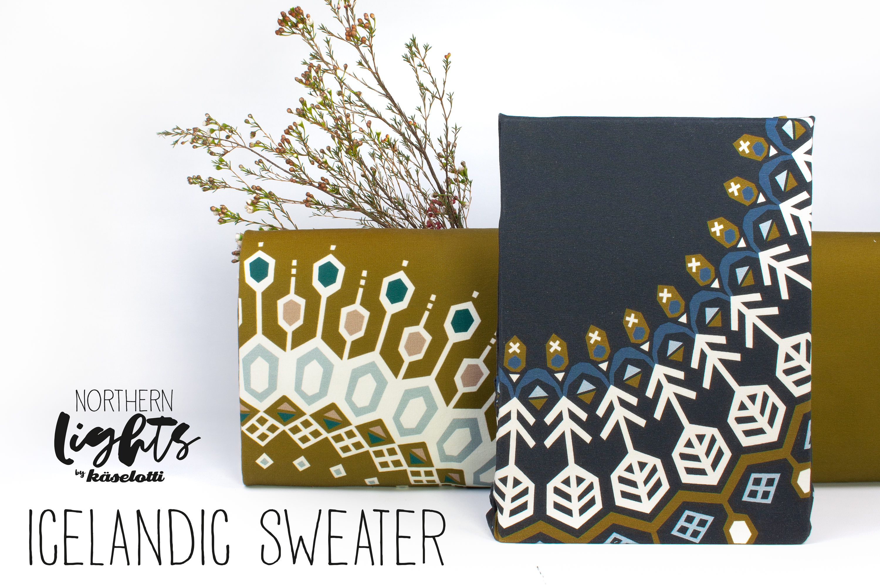 Stoffpanel "Icelandig Sweater" by Käselotti Ocker