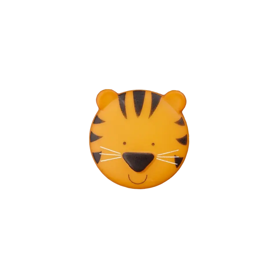 Polyesterknopf Öse Tiger 20mm orange