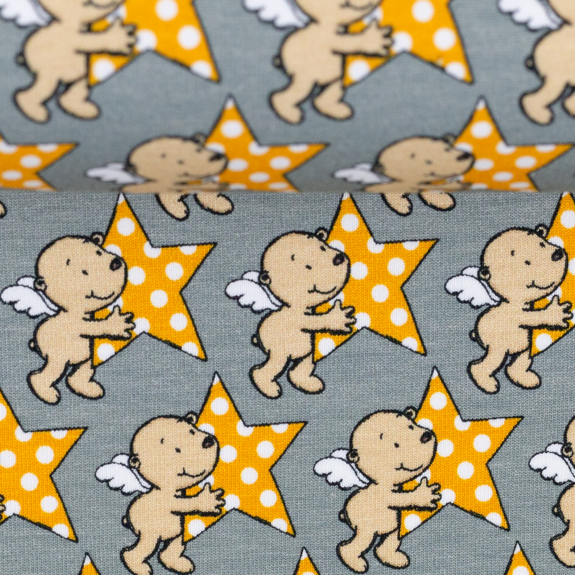 Jersey "Heavenly Friends" by Steinbeck - Engelchen Grau Jersey "Heavenly Friends" by Steinbeck - Engelchen Grau