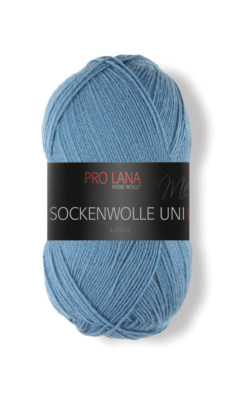 Pro Lana Sockenwolle Uni 100g - Jeansblau 407