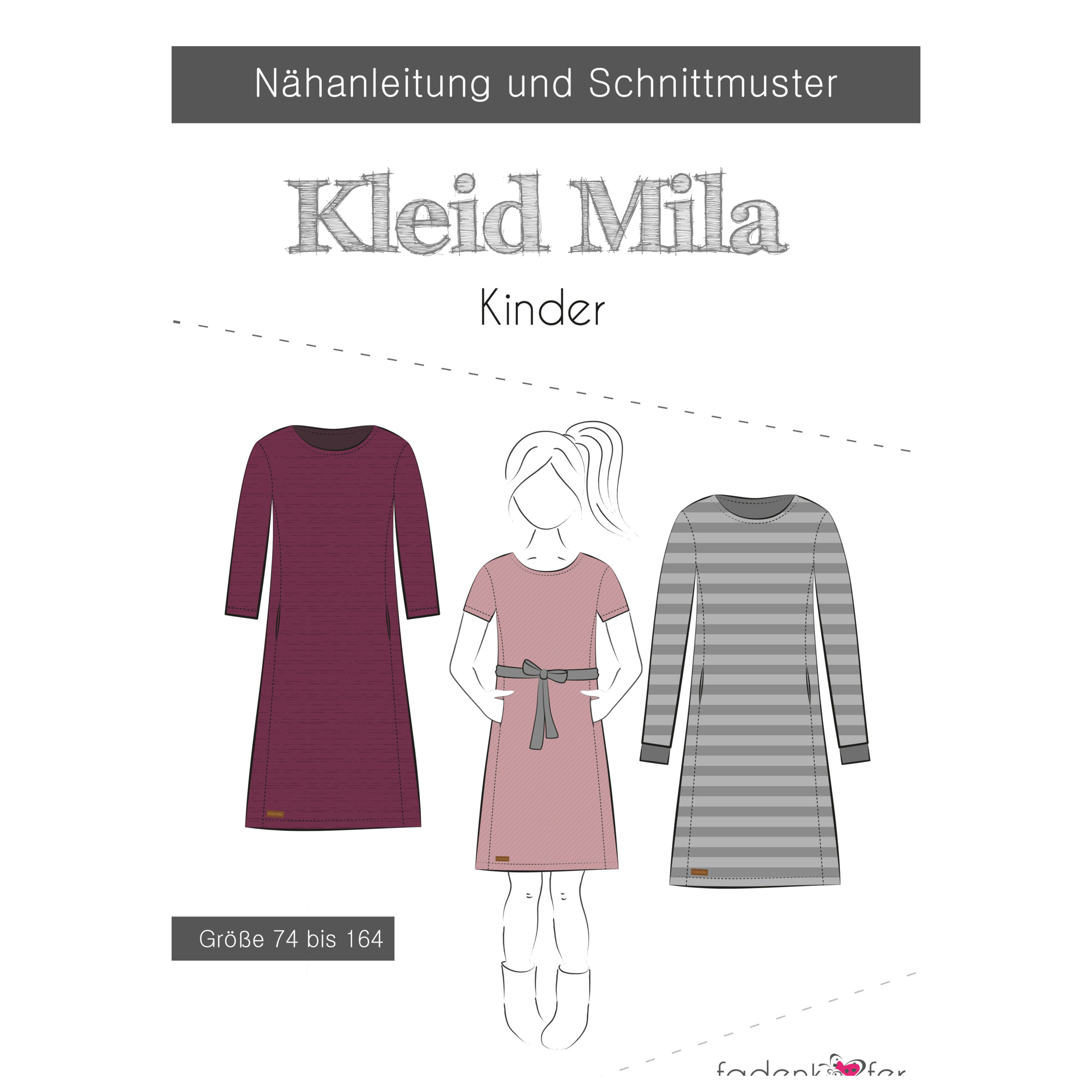 Papierschnittmuster Fadenkäfer® - Kleid Mila Kinder