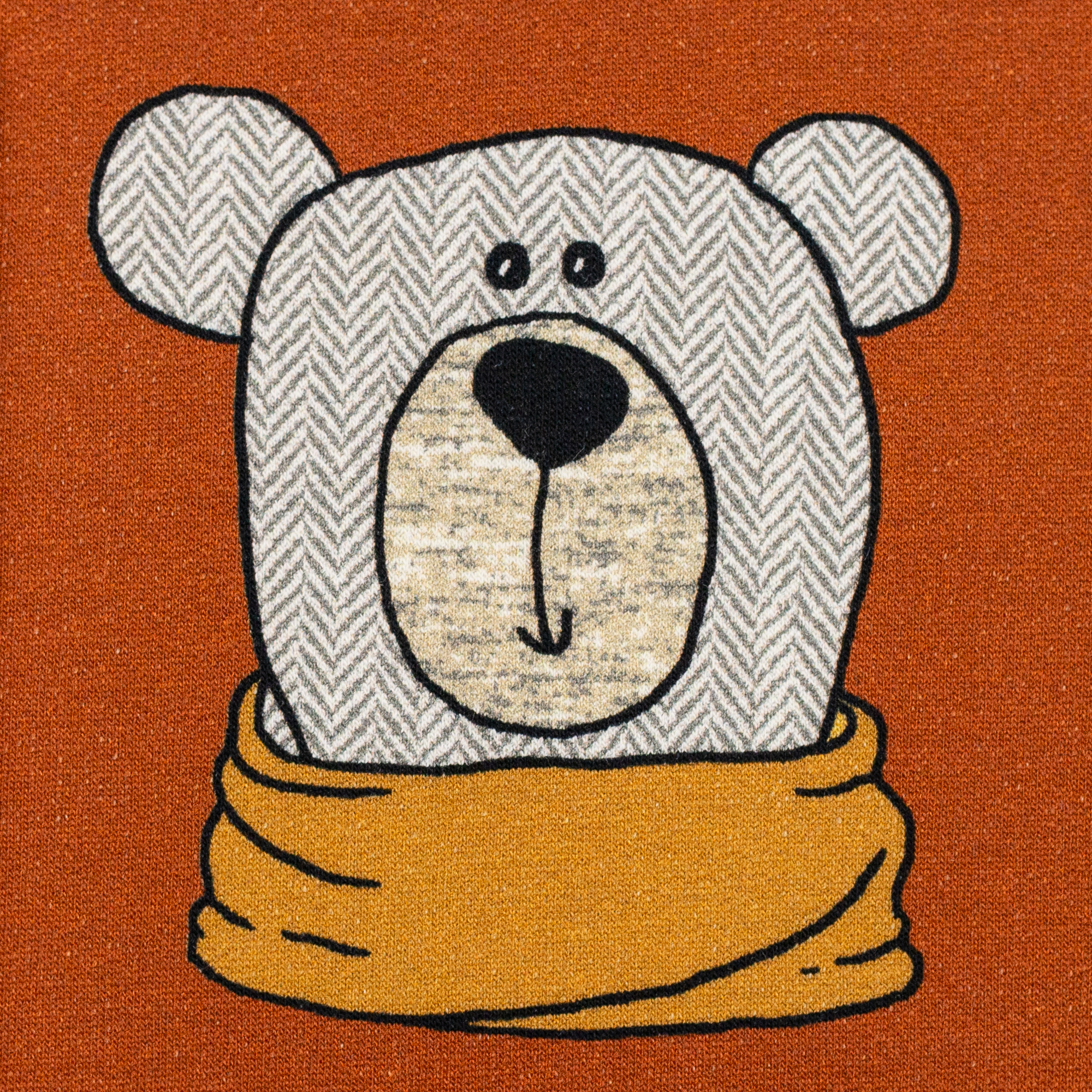 French Terry "Sweet Bears" - Bären Terracotta