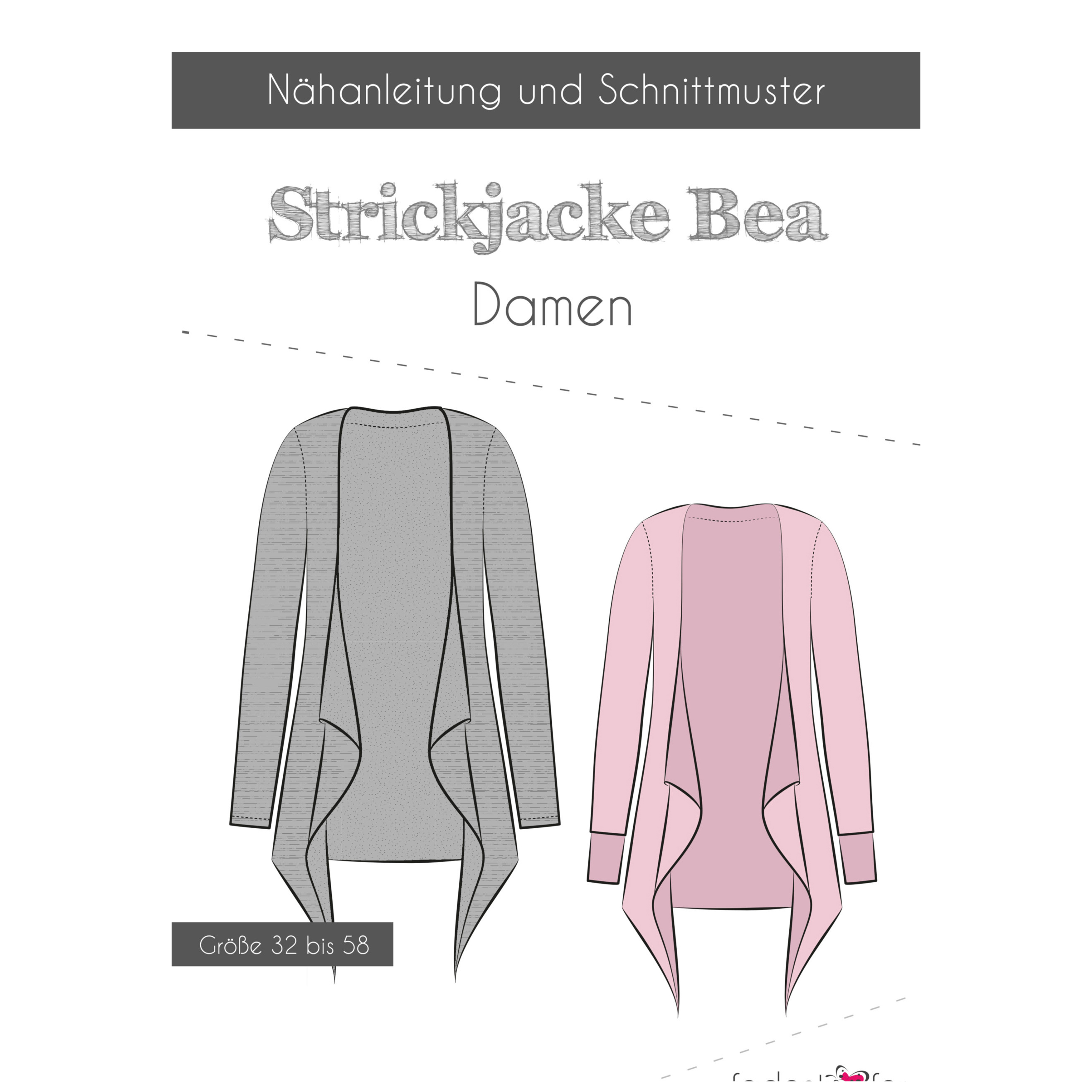 Papierschnittmuster Fadenkäfer® - Strickjacke Bea