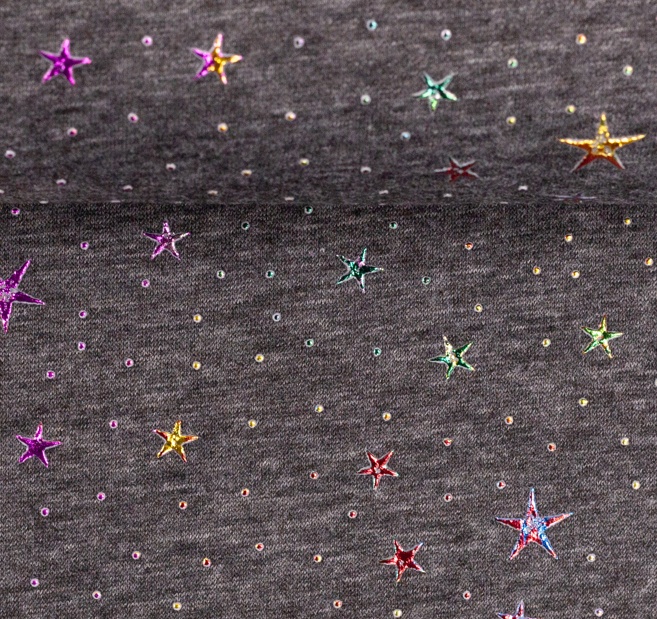 Alpenfleece "Estrella" - Sterne, Anthrazit meliert