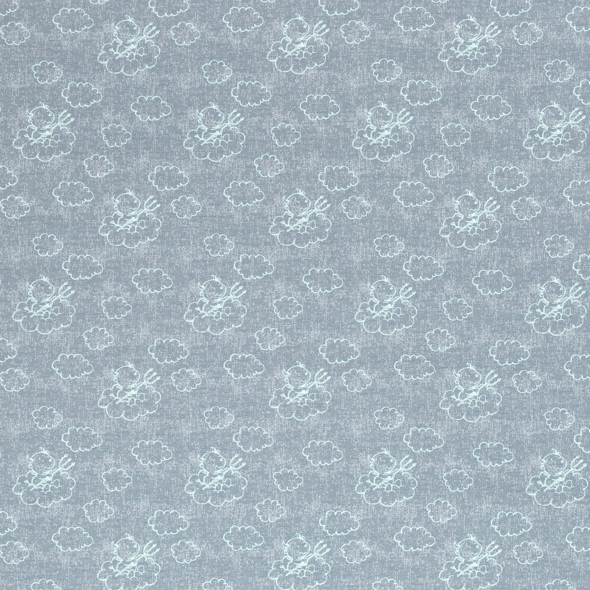 Jersey "Heavenly Friends" by Steinbeck - Wolken Teufelchen Mint meliert Jersey "Heavenly Friends" by Steinbeck - Wolken Teufelchen Mint meliert