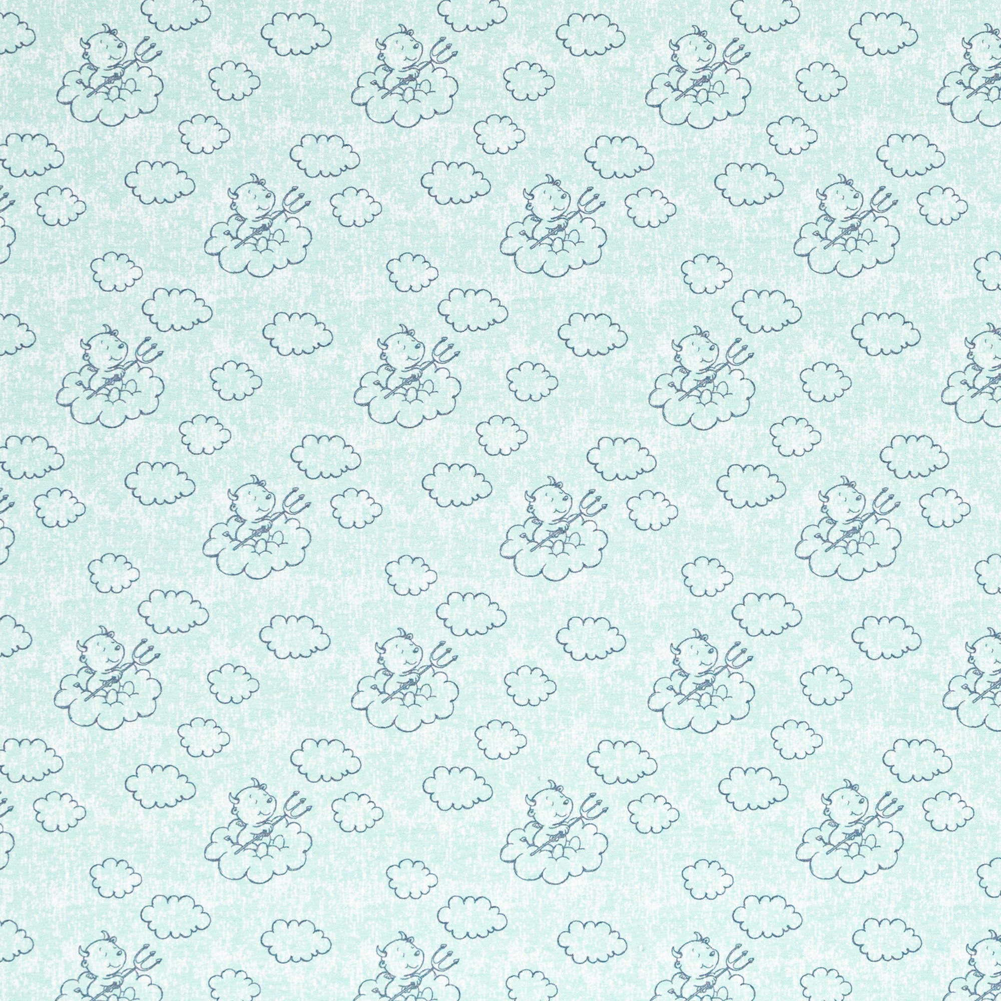 Jersey "Heavenly Friends" by Steinbeck - Wolken Teufelchen Mint Jersey "Heavenly Friends" by Steinbeck - Wolken Teufelchen Mint
