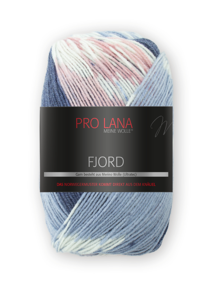 Pro Lana Fjord 100g - Altrosa / Hellblau / Weiß 94