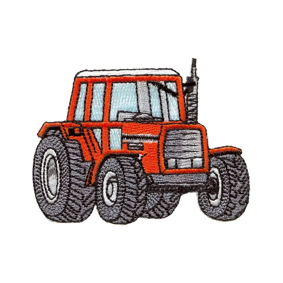Applikation Patch Traktor Rot