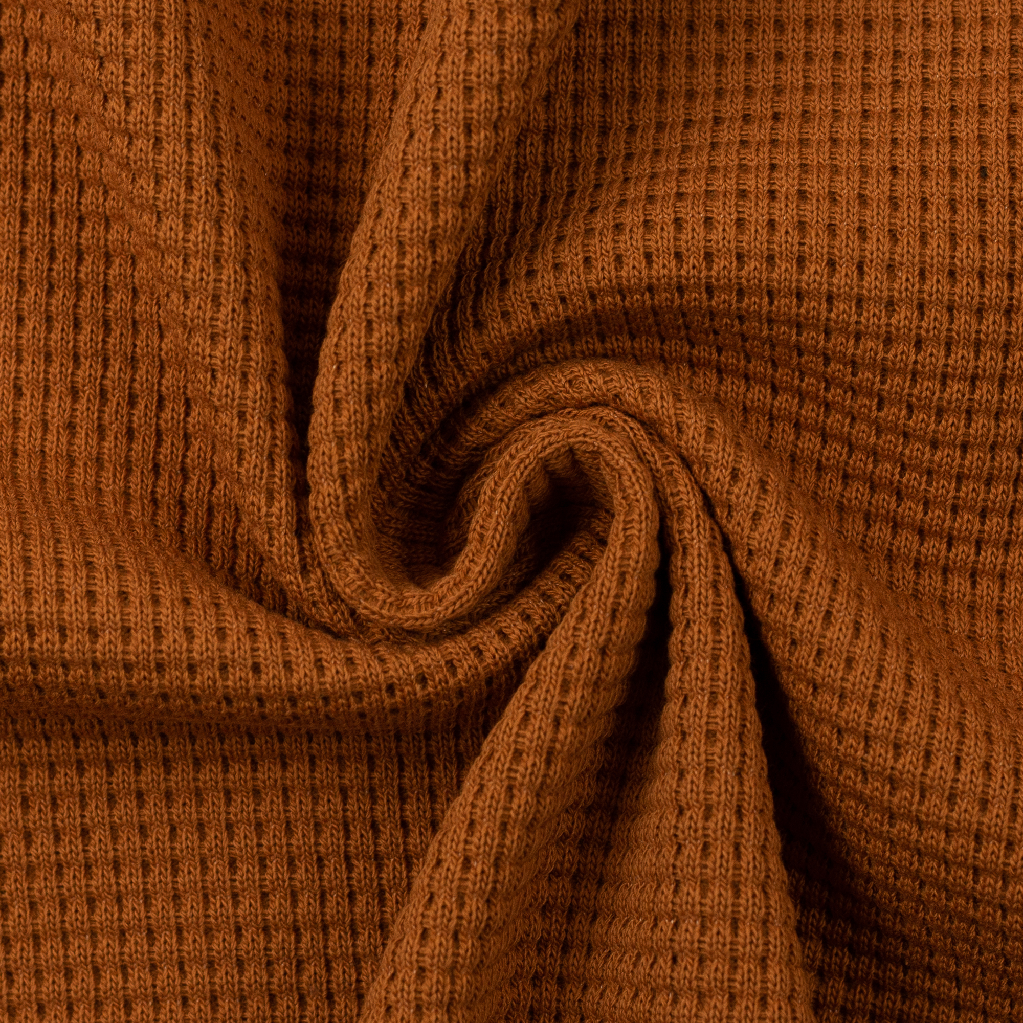 Waffelstrickstoff "Oslo" - Kupfer 713