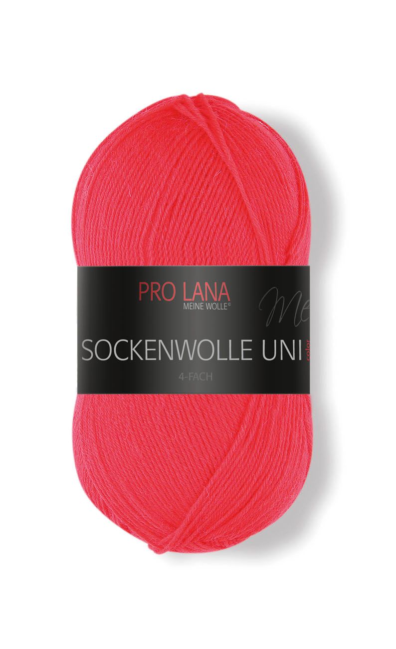 Pro Lana Sockenwolle Uni 100g - Rot 412