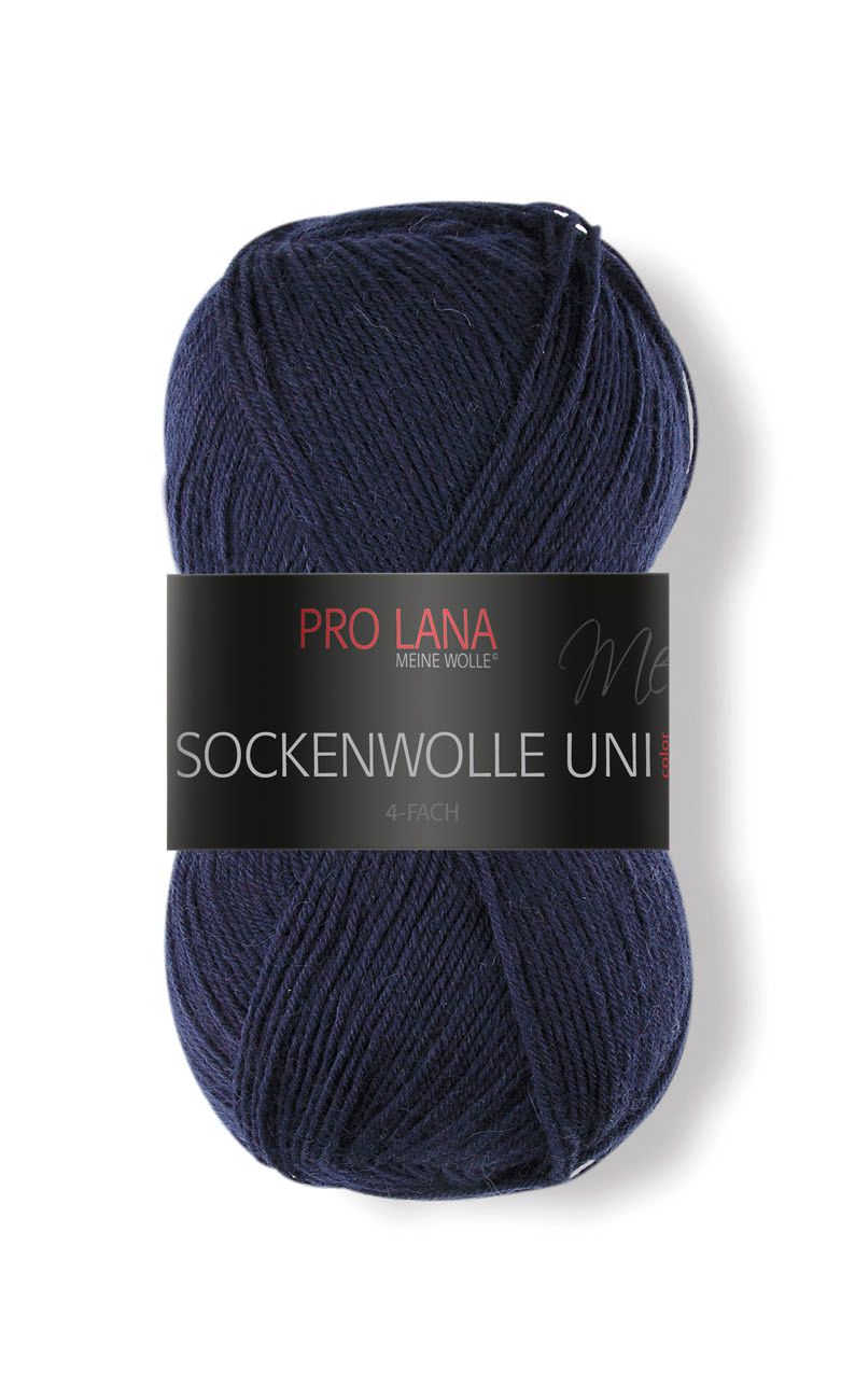 Pro Lana Sockenwolle Uni 100g - Marine 409