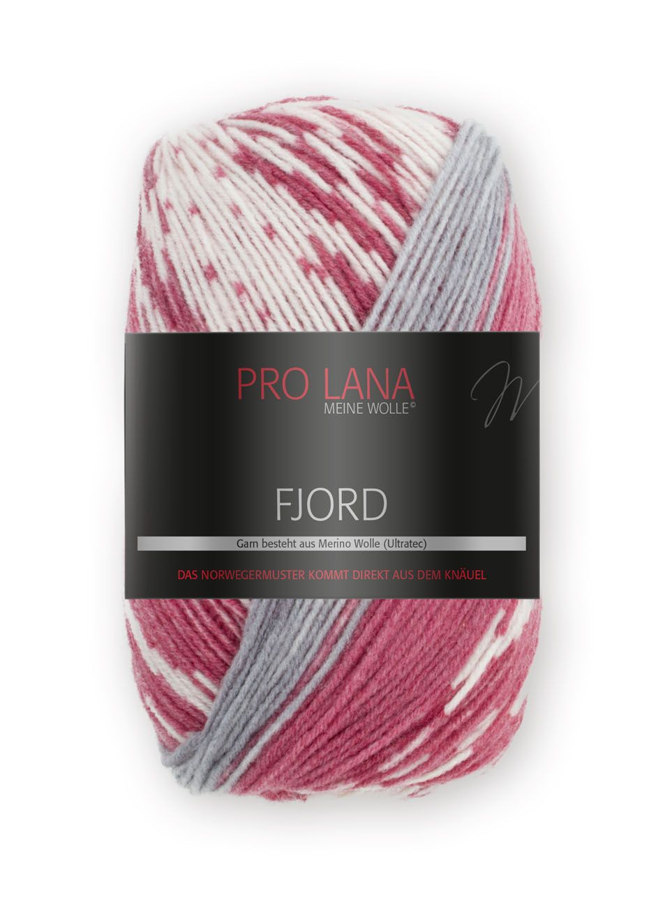 Pro Lana Fjord 100g - Rot / Grau / Weiß 83