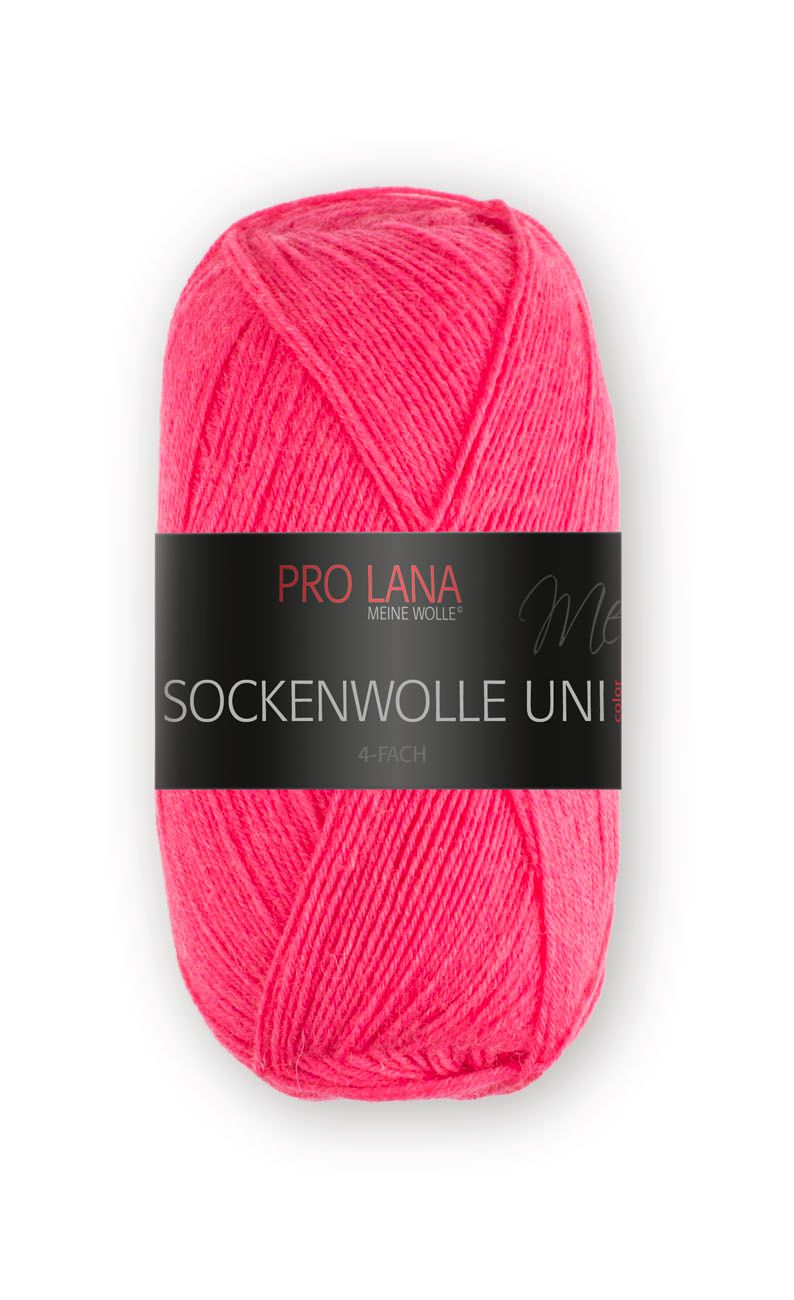 Pro Lana Sockenwolle Uni 100g - Pink 422