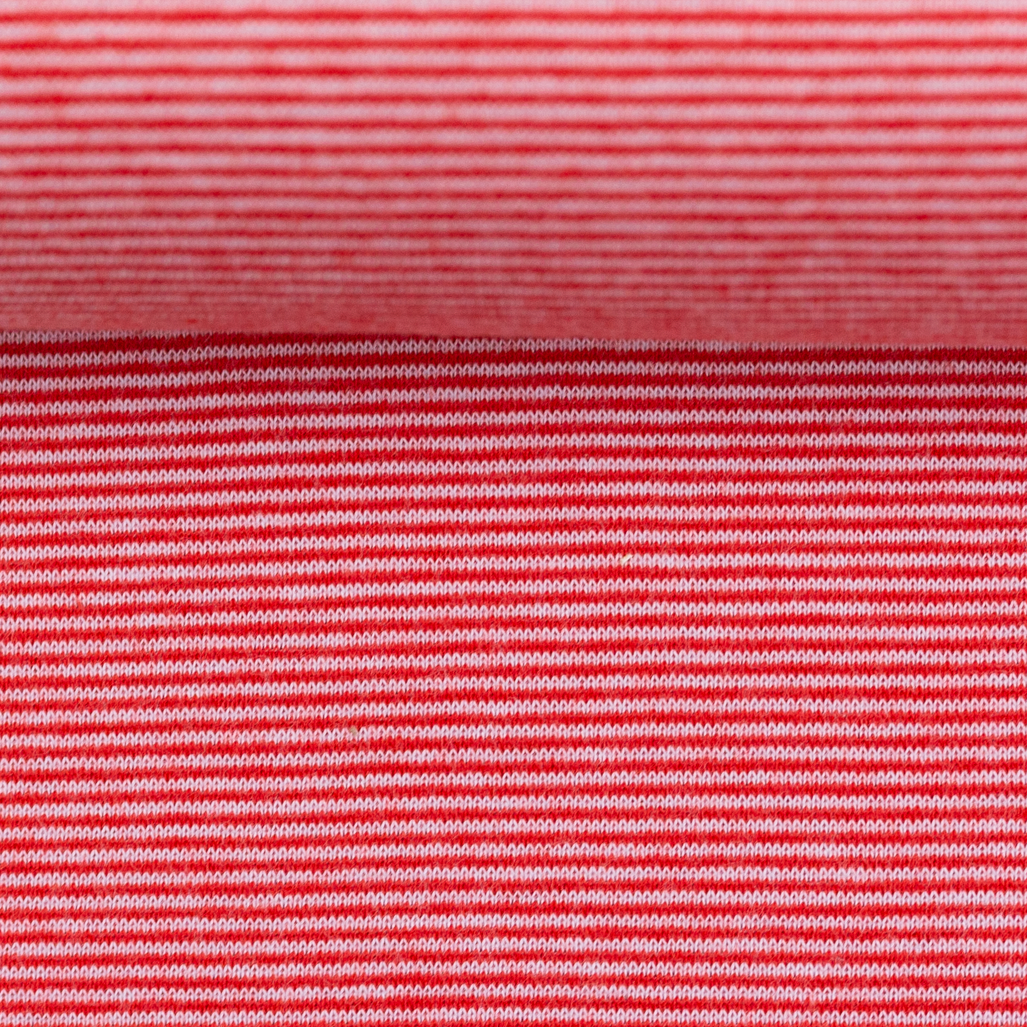 Ringelbündchen "Stella" - Rot / Weiß