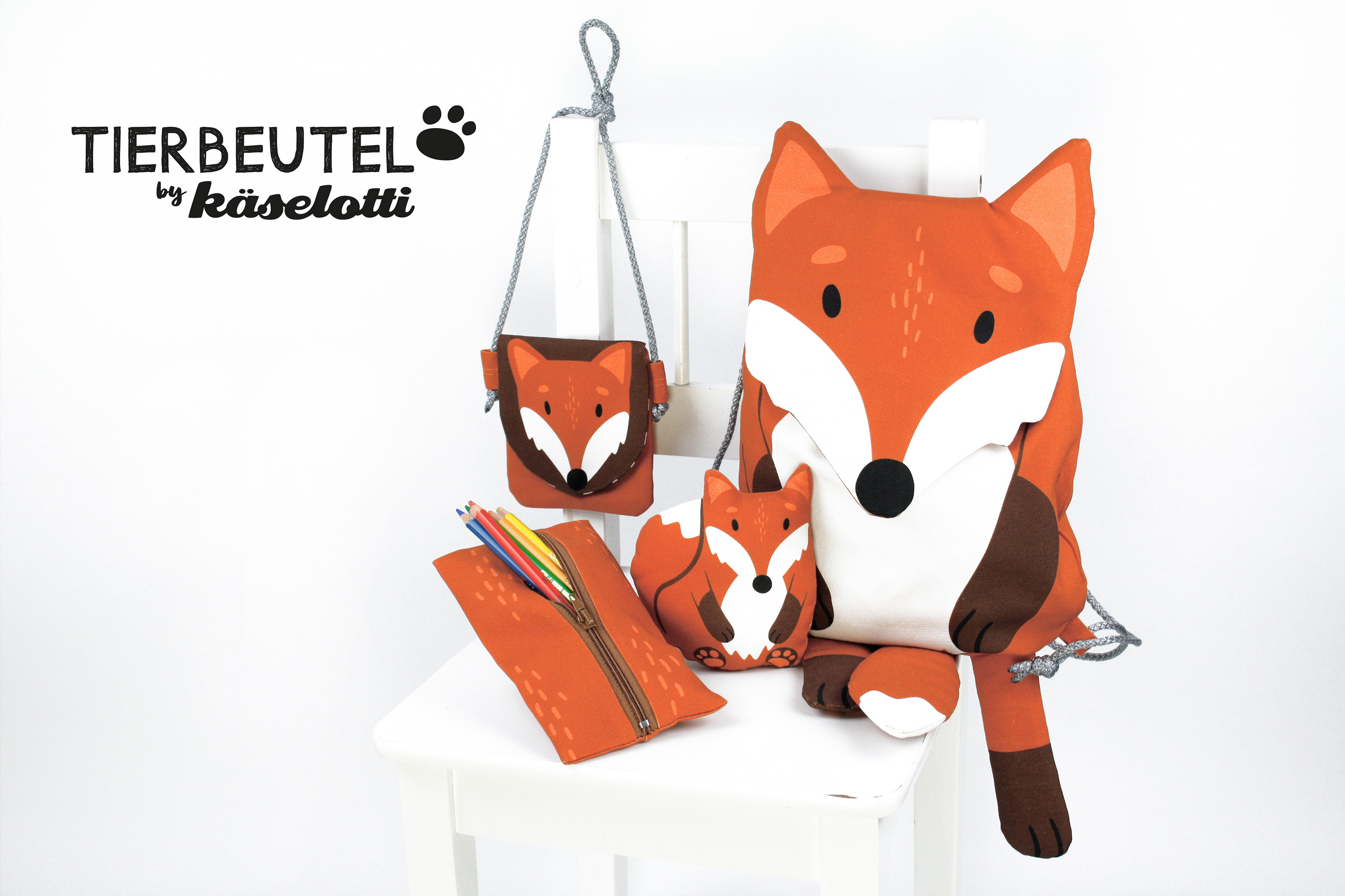 Swafing Tierbeutel Stoffpanel by Käselotti, Canvas Fuchs